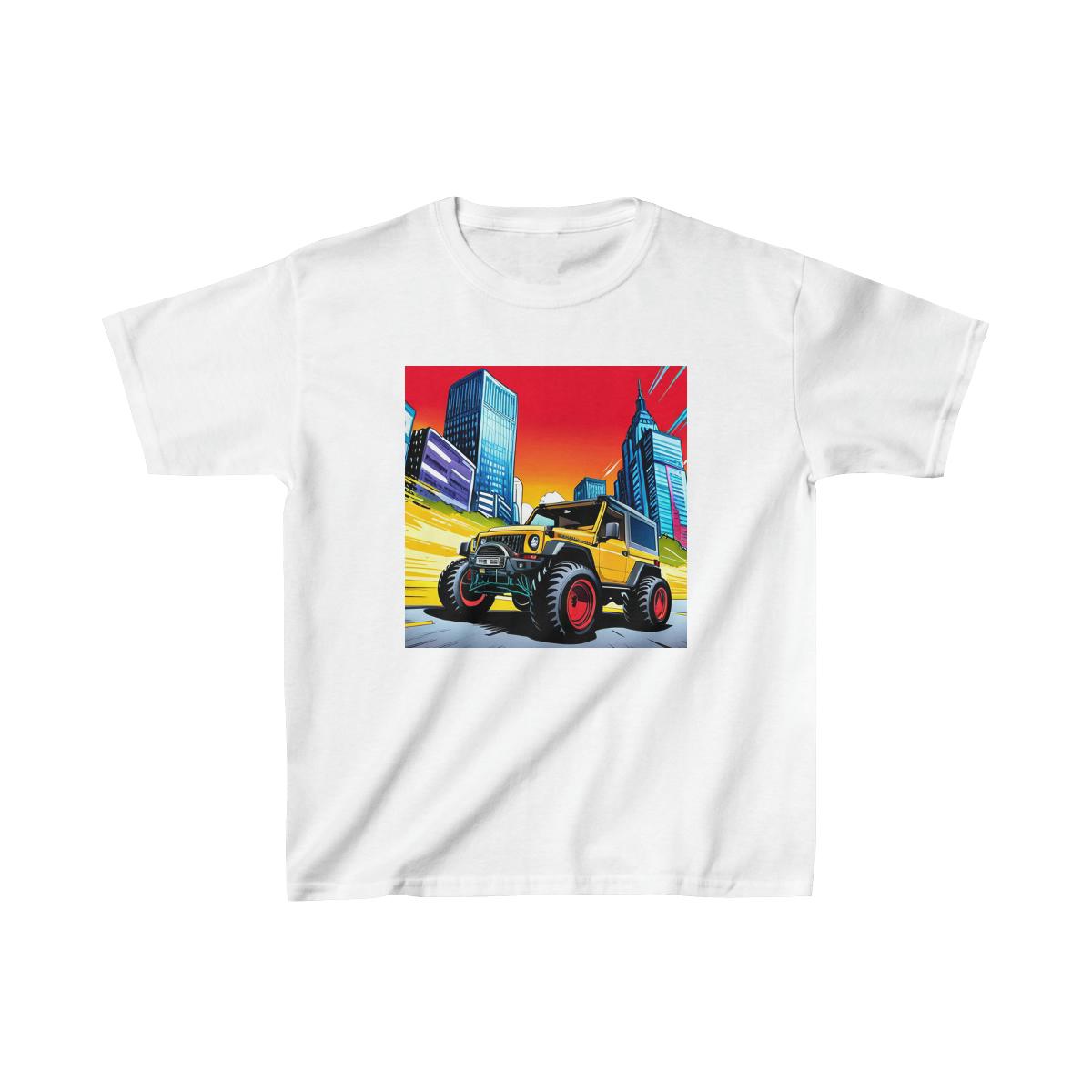 Kids Ride-On Jeep Heavy Cotton TShirt - Image 3
